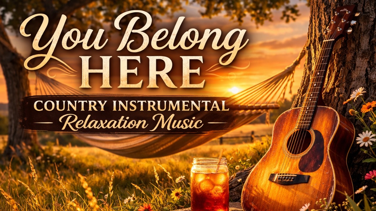 You Belong Here 🤍 Relaxing Country Instrumental Music | Acoustic Guitar Background (4 Hours)