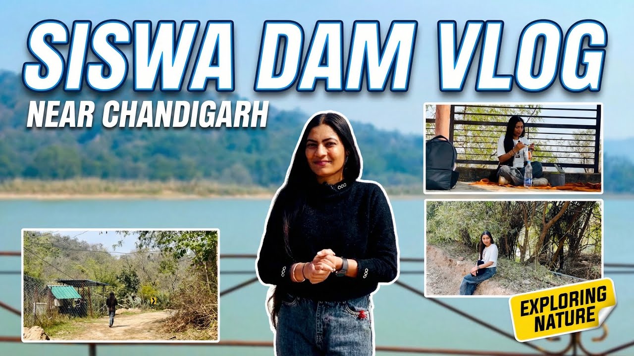 Trekking vlog Siswan dam || near Chandigarh tracking || huts || boating only half hours driving 😍😃