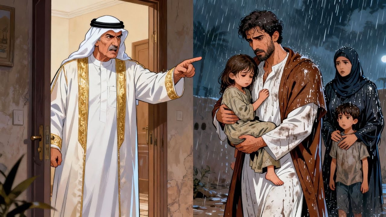 قصة عن عائلة طُردت إلى الشارع في ليلة ممطرة، ولقاء غير متوقع