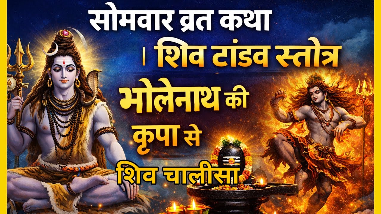 सोमवार व्रत कथा | शिव चालीसा | शिव तांडव स्तोत्र | भोलेनाथ की कृपा से मनोकामना पूर्ण | @omras7 