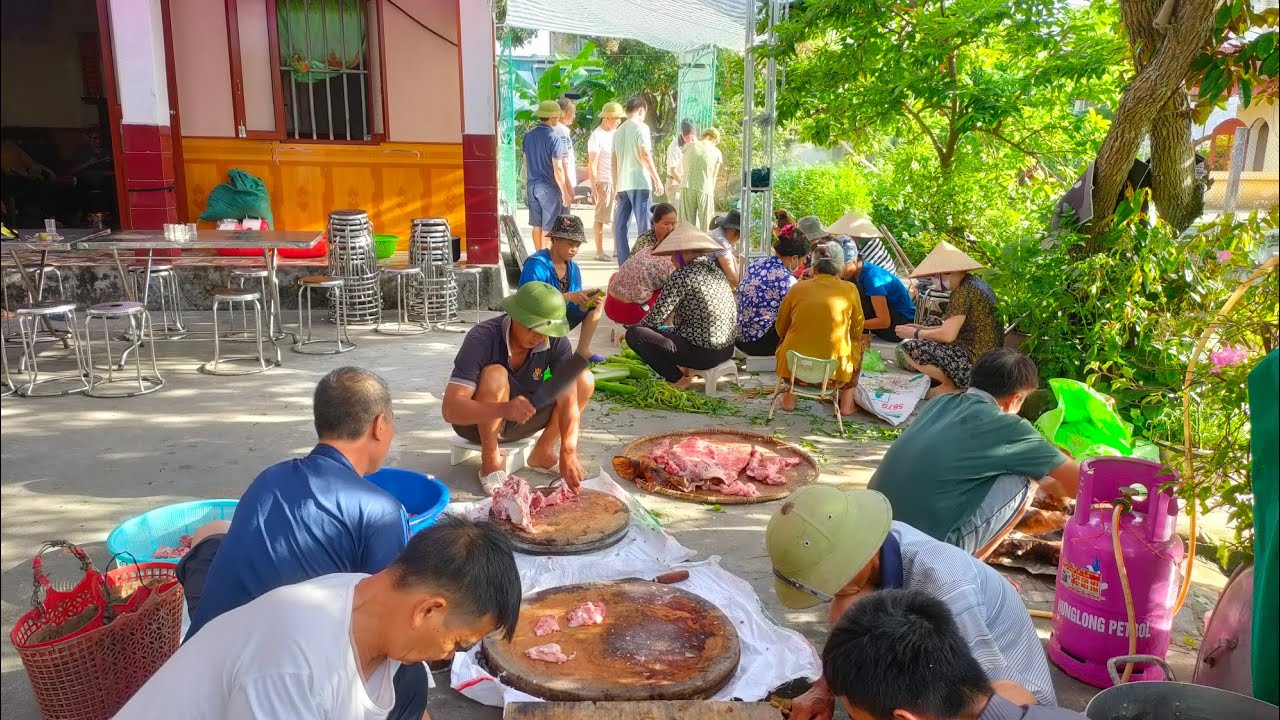 TOÀN CẢNH LÀM CỖ ĐÁM CƯỚI QUÊ HƯƠNG THÁI BÌNH