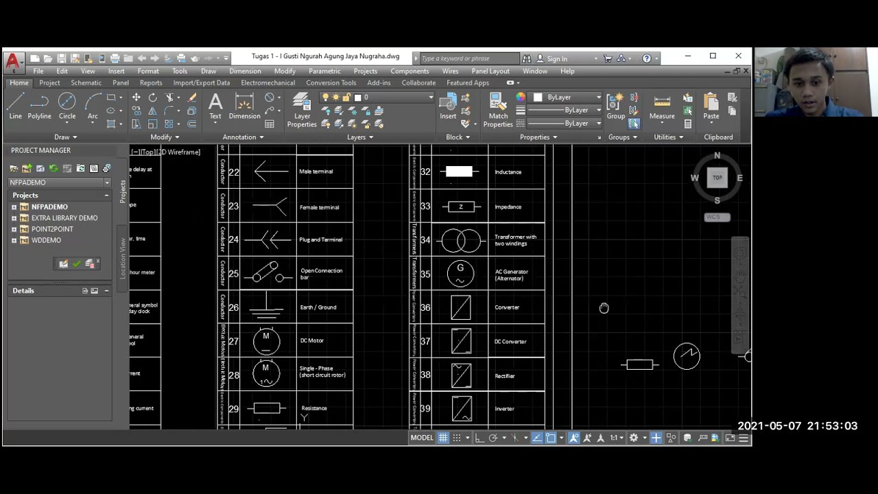 Pembuatan Simbol Electric Gambar Teknik pada AutoCad Electrical 2019