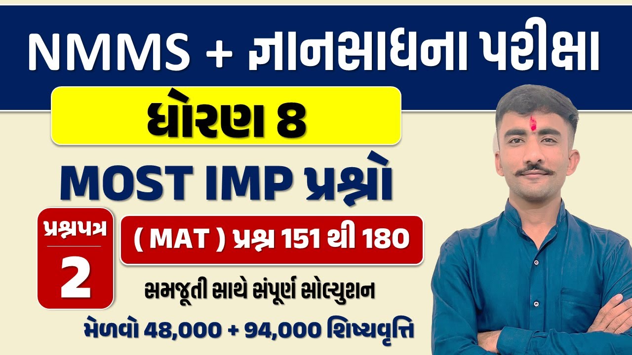 NMMS Paper 2 (151-180) | NMMS Exam Paper 2025 class 8 | samajik vigyan NMMS| khatana sir | NMMS IMP