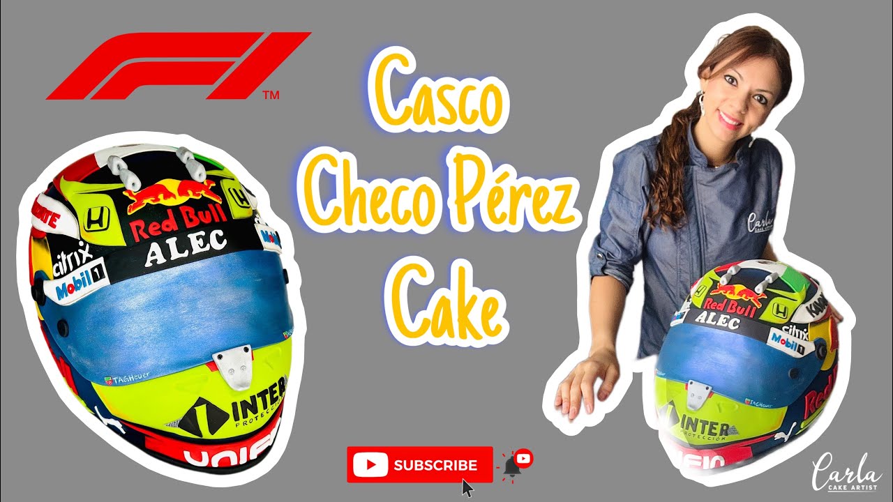 Casco Checo Pérez Cake