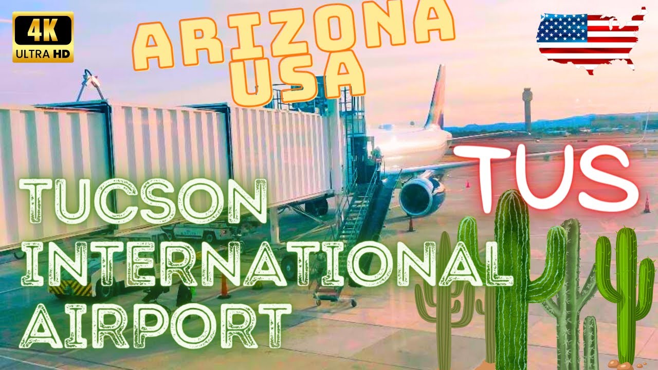 TUCSON, ARIZONA, USA 🇺🇸 – TUCSON INTERNATIONAL AIRPORT – 4K WALK