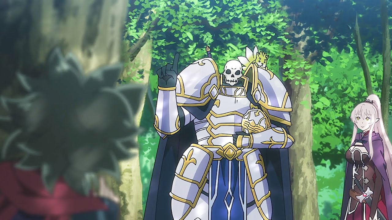 Arc reveals his face to Chiyome causing him to panic Ep12 [ Skeleton Knight in Another World ]