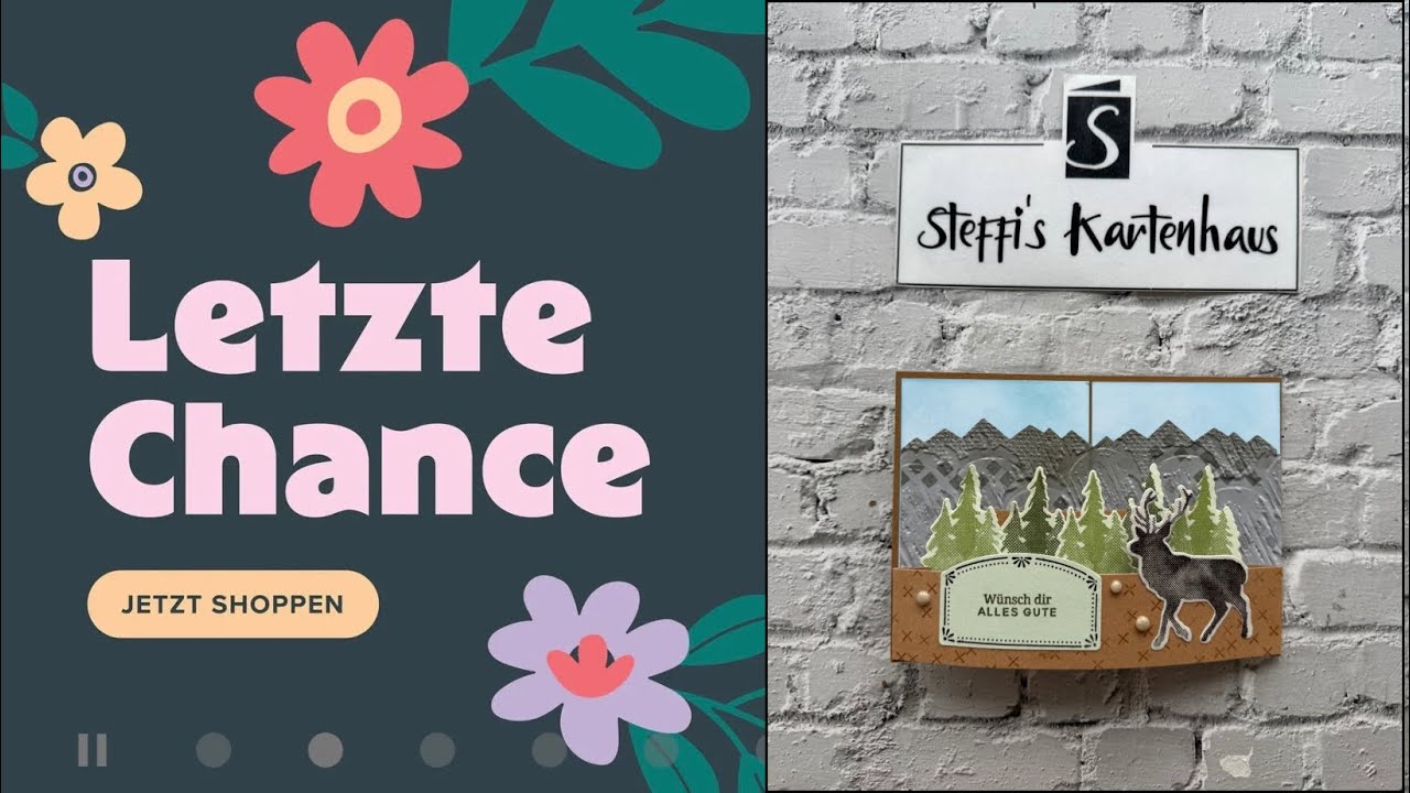Waldkulissen Karte mit 3-D Effekt ungewöhnliche Kartenform Stampin‘ Up! Outdoor Adventure im SALE ‼️