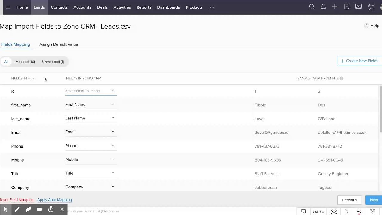 Zoho CRM Import Leads From CSV (Simplest Way Possible)