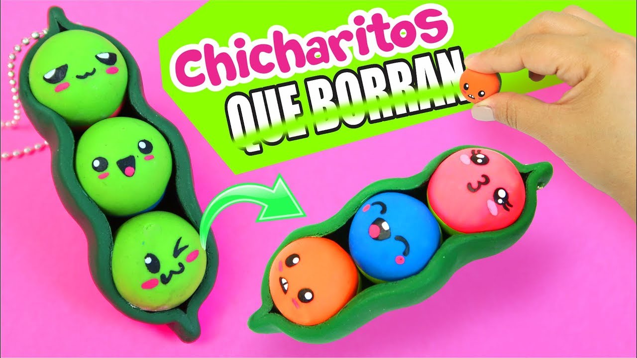 CHICHARITOS que cambian de color AL BORRAR?? ⭐El Arte de Pau⭐ Arcilla Polimerica / Porcelana fria