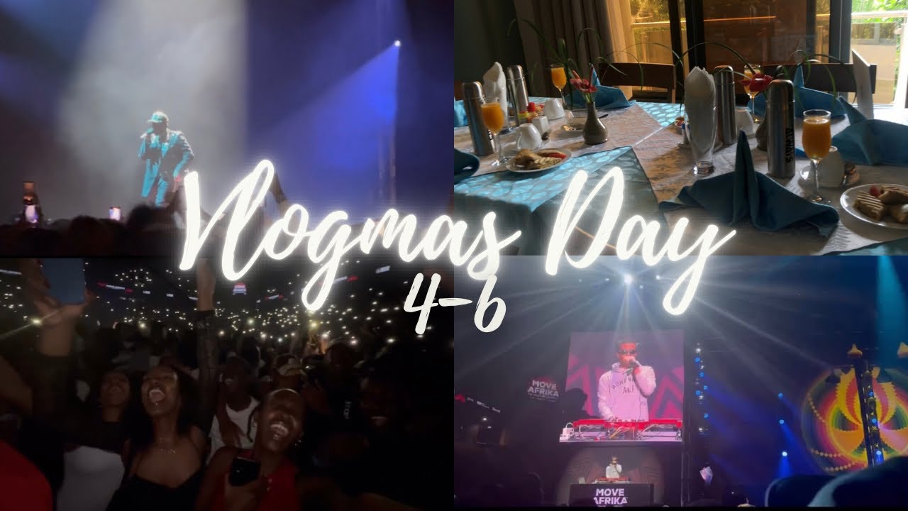 VLOGMAS DAY 4&6| Kendrick Lamar in Rwanda| GRWM for concert| Training Program|