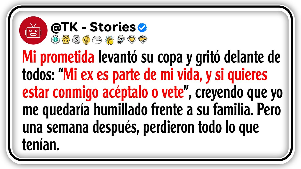 Mi prometida levantó su copa y gritó delante de todos: “Mi ex es parte de mi vida, y si quieres...