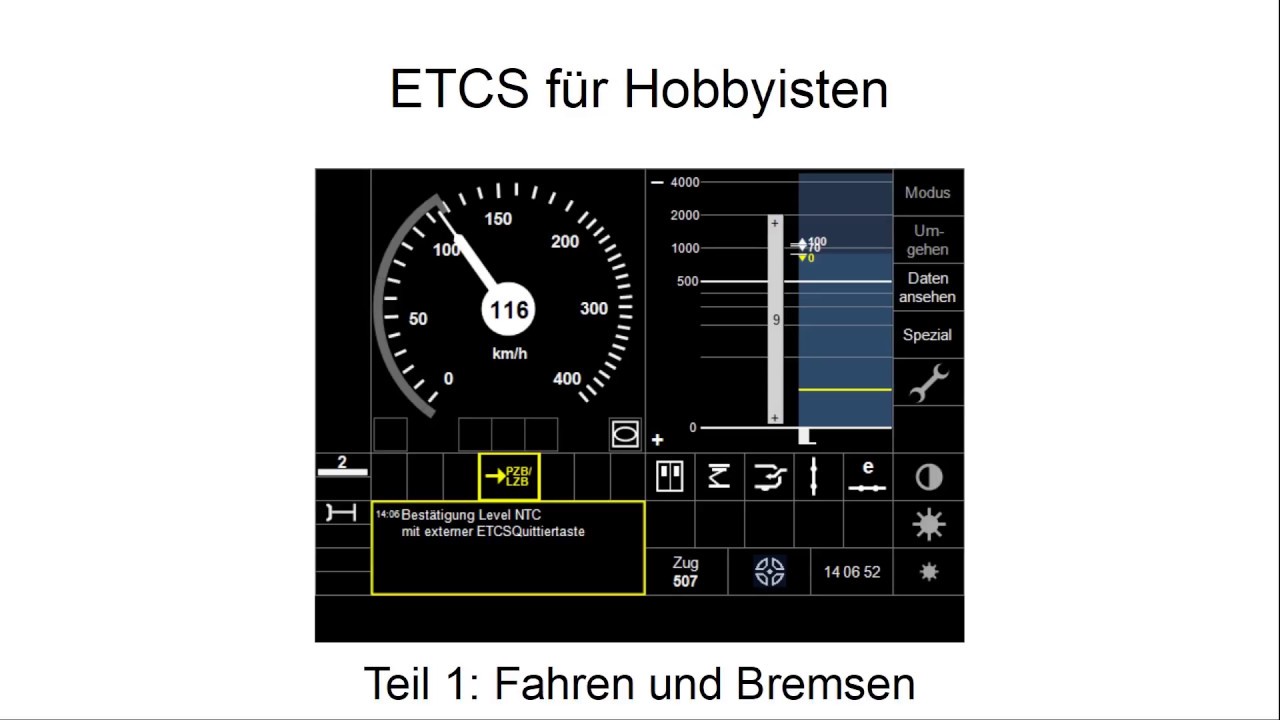 ETCS für Hobbyisten: Fahren und Bremsen