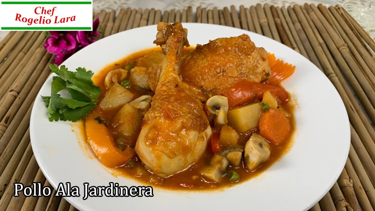 POLLO ALA JARDINERA ,RECETA FACIL Y DELICIOSA