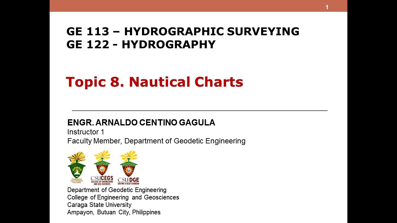 GE 122/GE 113 Hydrography/Hydrographic Surveying Topic-9
