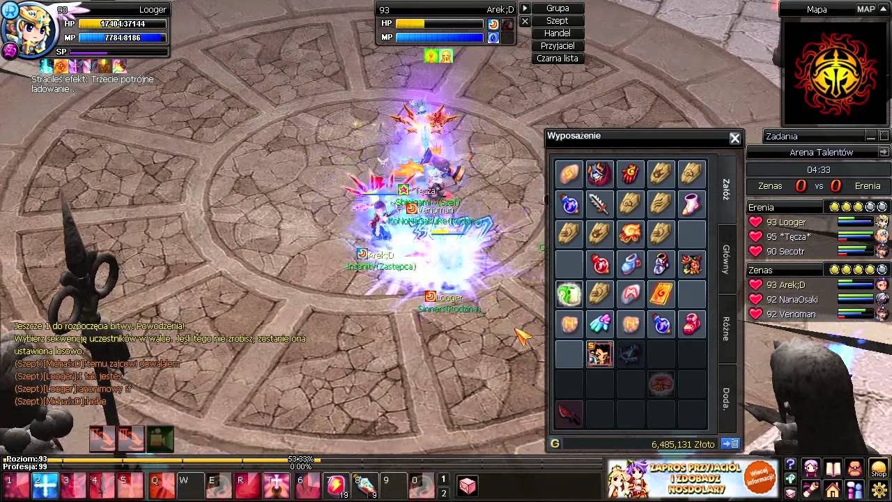 NosTale.PL Looger vs. Arena PVP 3 vs.3 ODC. 3