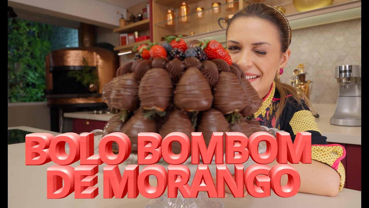 BOLO BOMBOM DE MORANGO!🍓😍