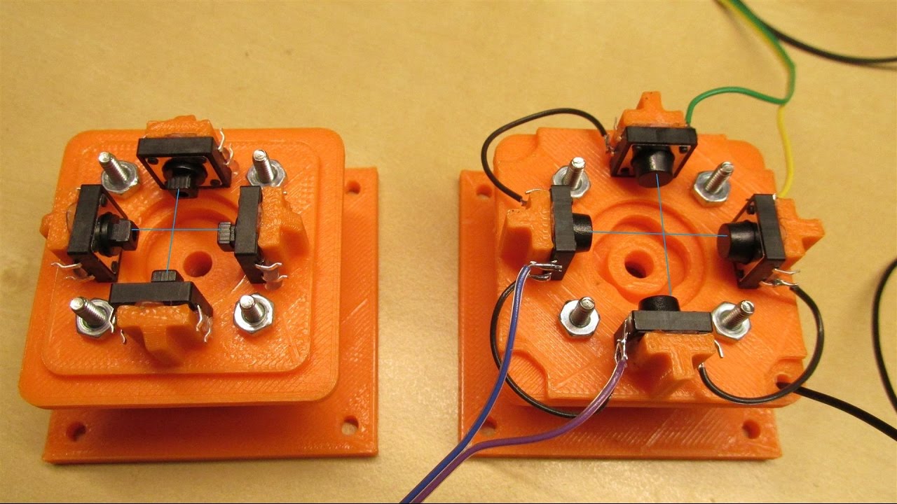 3D Printed Micro Arcade Joystick with Tactile Switches