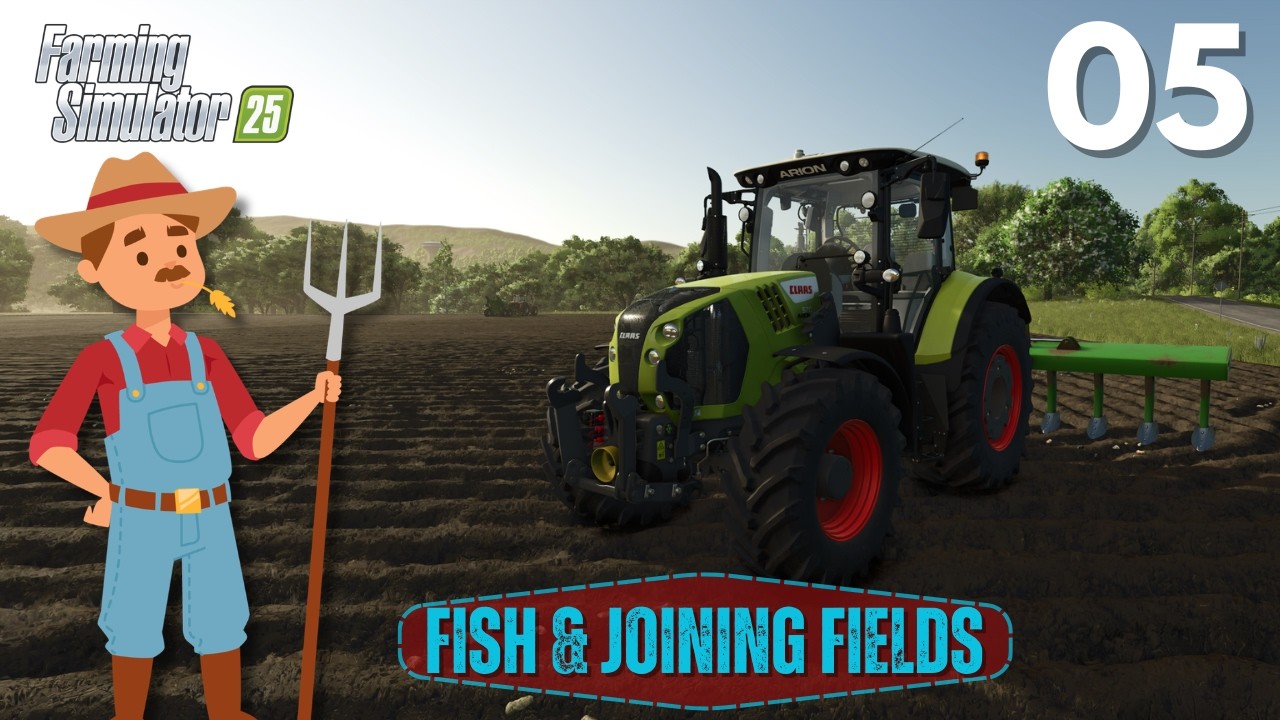 FARMING SIMULATOR 25 Gameplay Walkthrough - Riverbend Springs - SE1 EP5 - Fishes & Joining Fields!