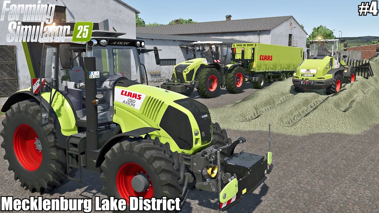 HAULING SILAGE TO THE FARM AND LEVELING SILO BUNKER W/CLAAS TRACTORS | MECKLENBURG LAKE DISTRICT | 4