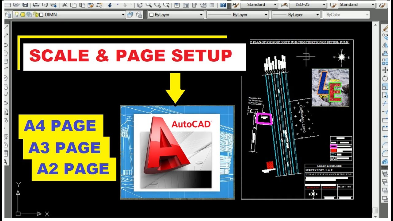 How to Plot AutoCAD Drawing in different Page size | How to set SCALE in AutoCAD