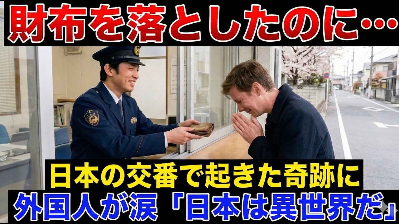 【海外の反応】「財布を落としたのに…」日本の交番で起きた奇跡に外国人が涙「日本は異世界だ｝