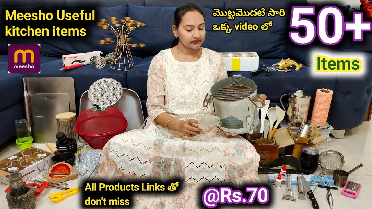 Meesho Very Useful,Helpful Kitchen 50+ Products Video😍అస్సలు Miss కావద్దు🛍️అన్ని Linksతో detailed గా