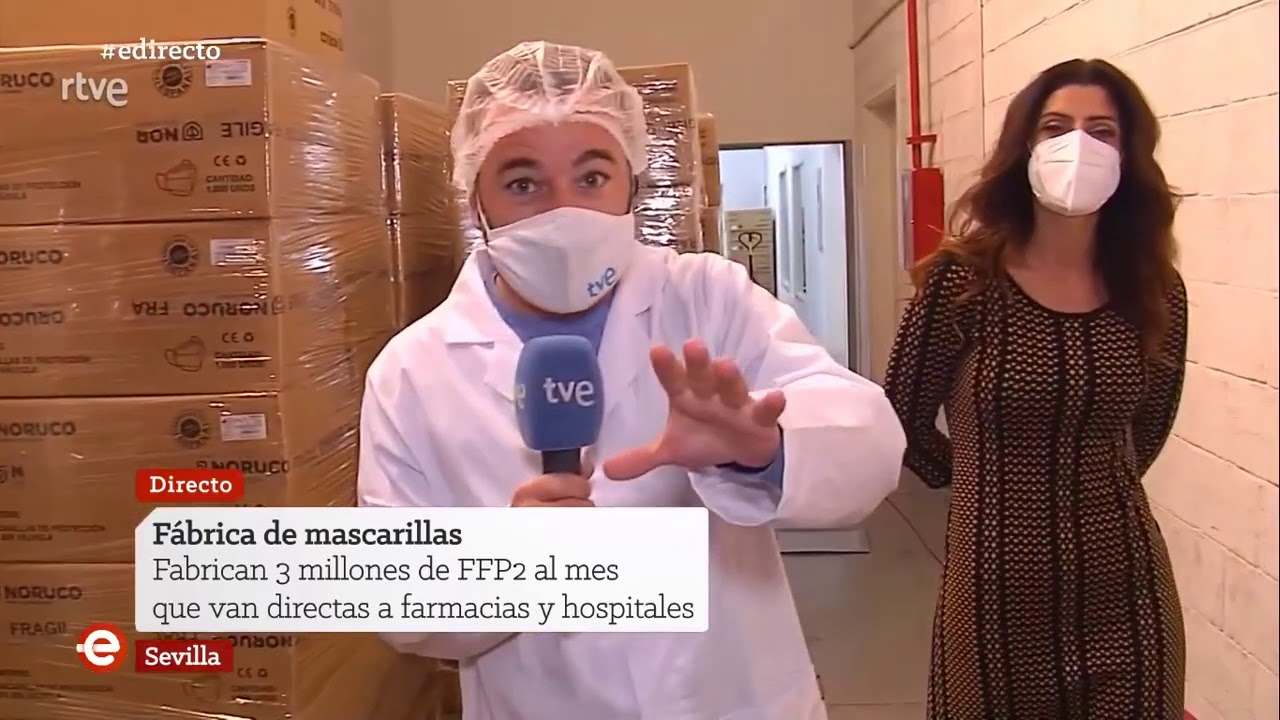 Noruco - Reportaje España Directo - Proceso fabricación mascarillas FFP2