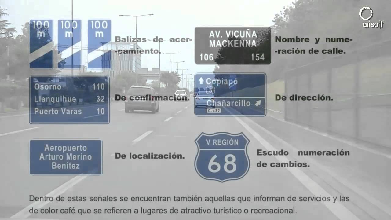 Aprende a manejar Chile. Señales de tránsito. 2ª parte.