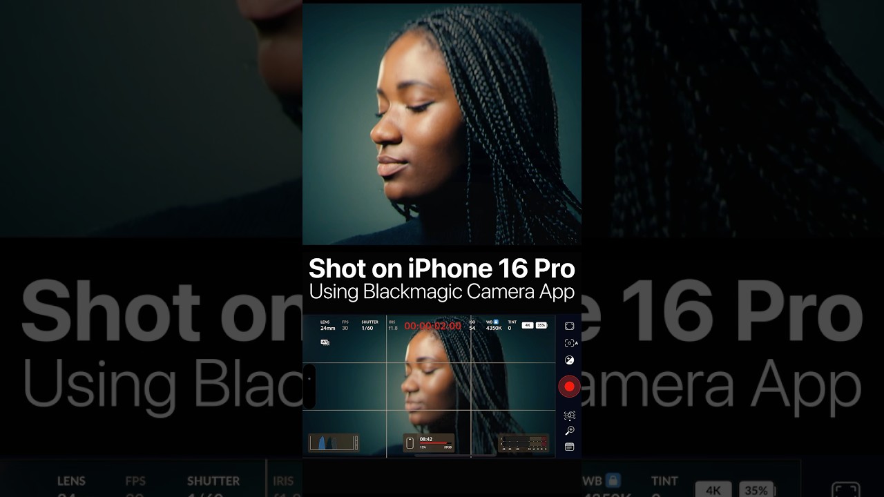 Blackmagic Cam app + Film LUT 🔥🎬
