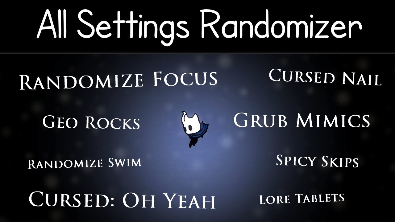 Hollow Knight Randomizer With Every Setting On