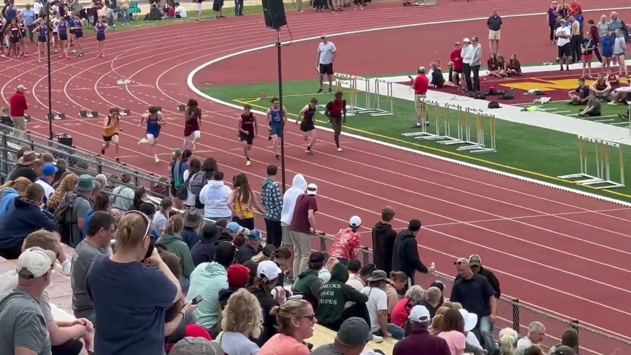6/1/23 Tate 100m Dash, Section 7A prelim, 1st place