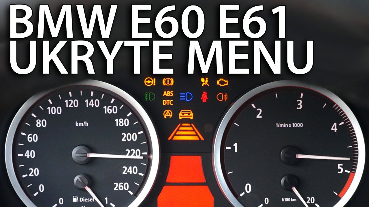 Ukryte menu zegarów BMW E60 E61 (diagnostyczny tryb serwisowy OBC seria 5)
