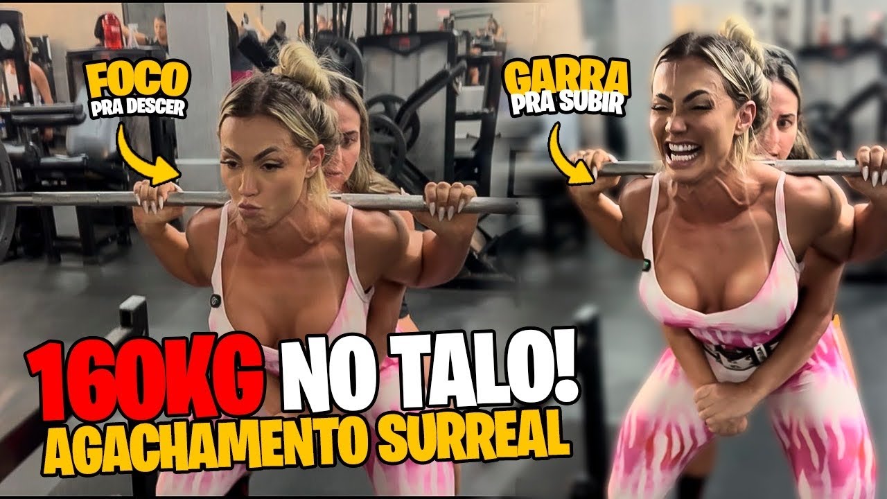 TREINO PESADO DE AGACHAMENTO | SILVIA ME DESAFIOU NO TREINO DE PERNAS E COXAS