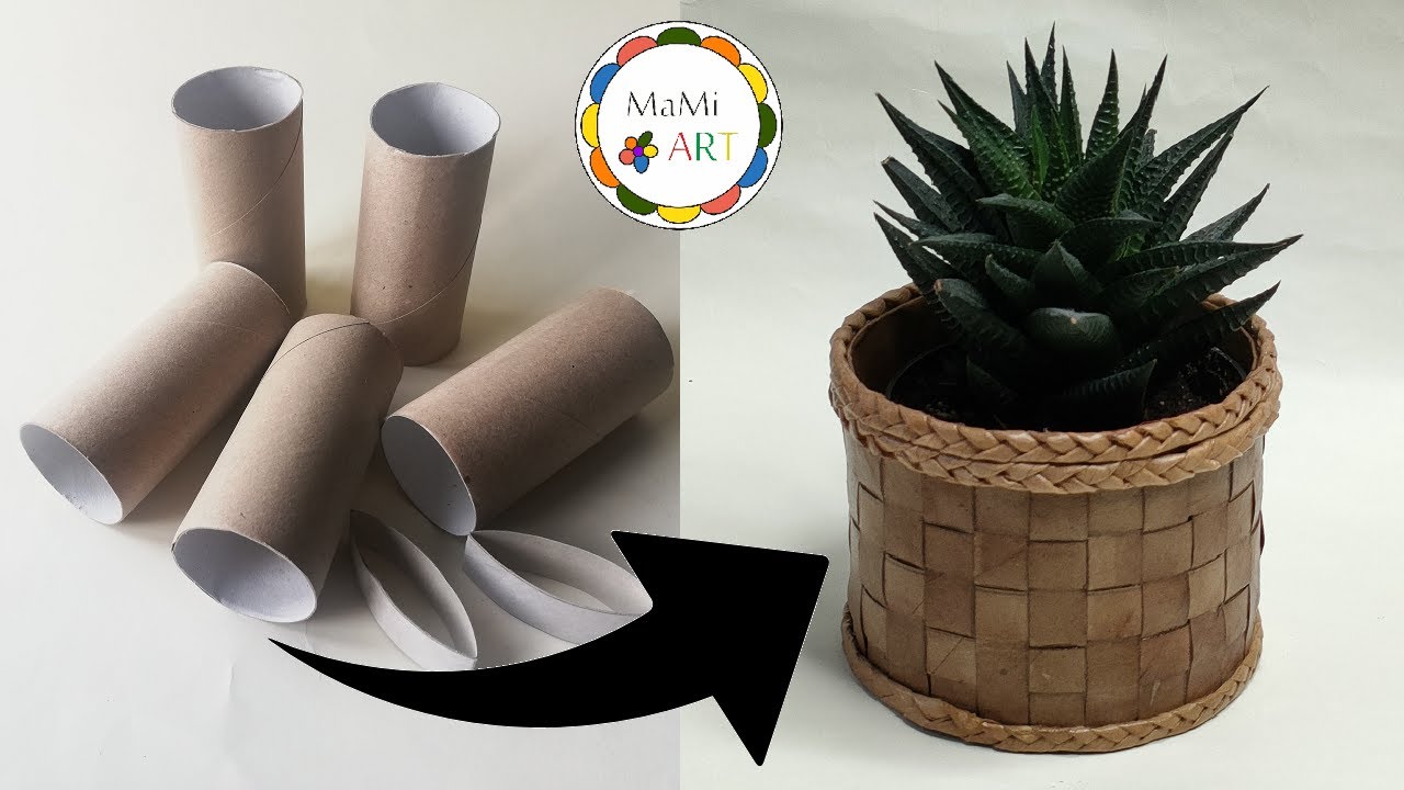 NIESAMOWITE RĘKODZIEŁO♻️ Ciekawy pomysł na KOSZYK Z ROLEK PO PAPIERZE TOALETOWYM ♻️ ♻️RECYKLING