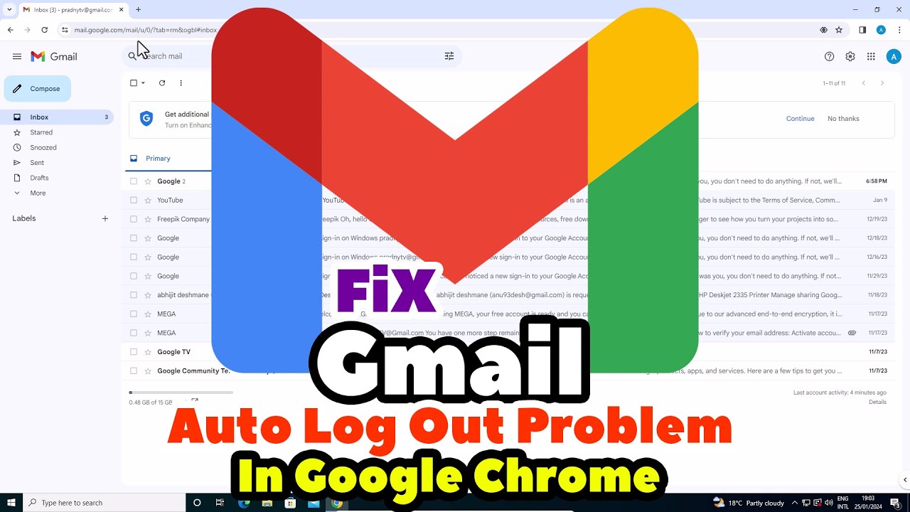 Как исправить проблему с автоматическим выходом из учетной записи Gmail в Google Chrome на ПК или...