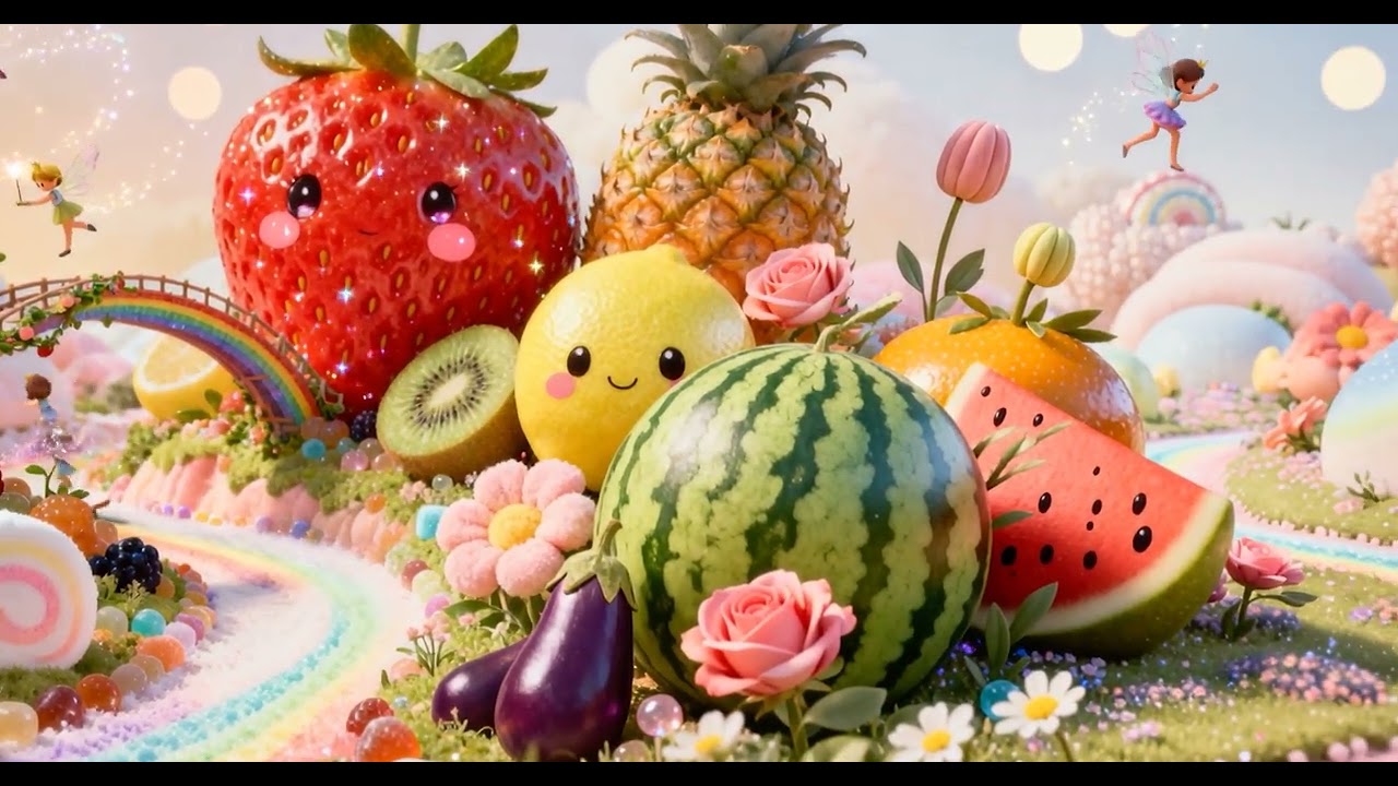 Toddlers Sing Along – Yummy Fruit Friends! 🍓 Clap, Jump & Yum Yum! 🌈