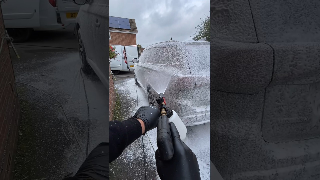 Satisfying POV Car Washing&hellip;.. #asmr #snowfoam #car