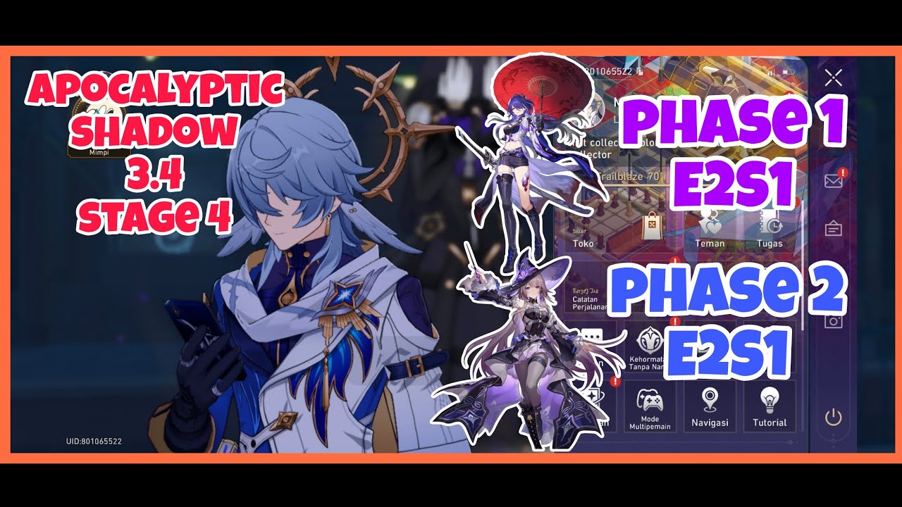 Apocalyptic Shadow 3.4 with E2S1 Acheron and E2S1 The Herta E2S1 || 7K+ score || HONKAI : STAR RAIL
