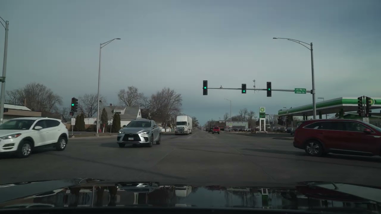 Homewood to Markham 4K Illinois POV ASMR Drive (No Talk, No Music)