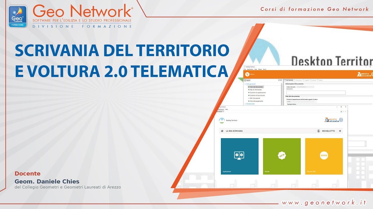 Scrivania del Territorio e Voltura 2.0 Telematica