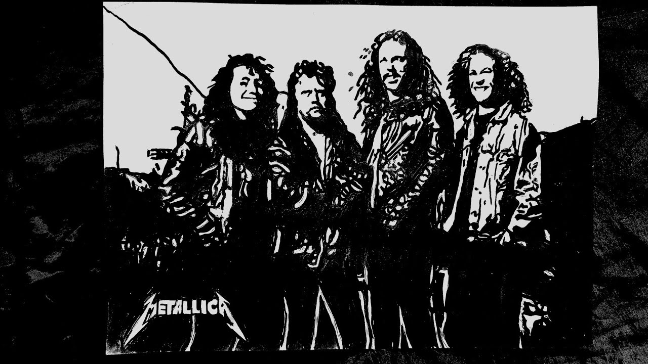 Metallica Poster Art 🎸⚡ | Heavy Metal Tribute with Original Guitar Instrumental