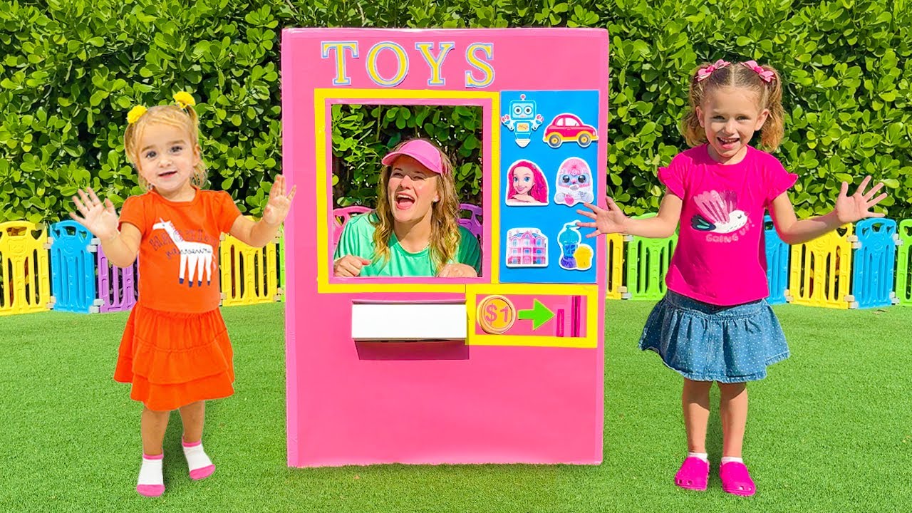 Торговый автомат с новыми игрушками: Веселая история Алисы!