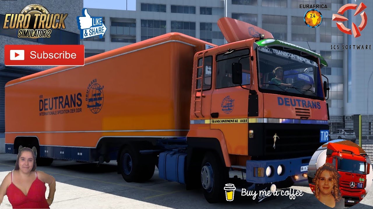 Euro Truck Simulator 2 (1.46) Delivery in Algeria Eurafrica Map Ford Transcontinental + DLC's & Mods