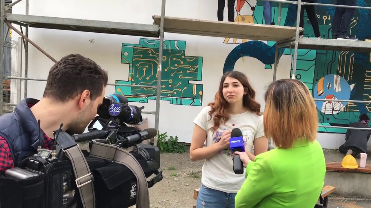 Interviu luat de Pro TV inițiatoarei Marii Picturi Murale din Cluj, închinată Centenarului