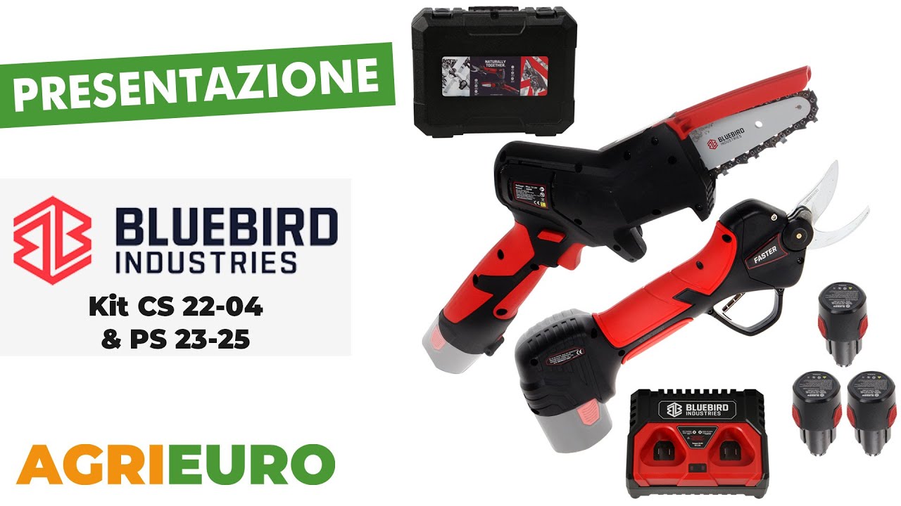 Presentazione del Kit Blue Bird: Potatore CS 22-04 + Forbice PS 23-25 Faster