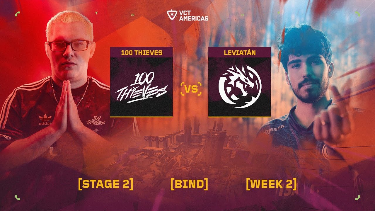 100 Thieves vs Leviatán - VCT Americas Stage 2 - W2D2 - Map 1