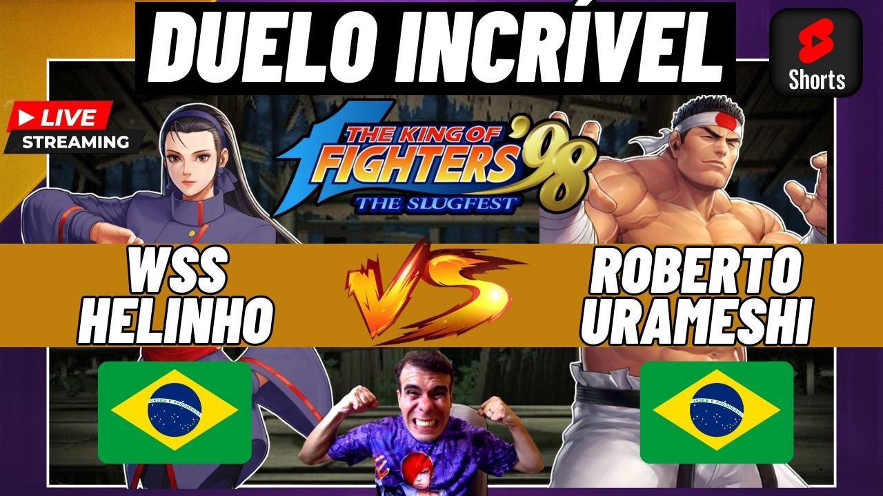 QUANDO AS LENDAS SE ENFRENTAM! WSS-HELINHO vs ROBERTO URAMESHI UM DUELO DE TITÃS NO KOF98 | REPLAY