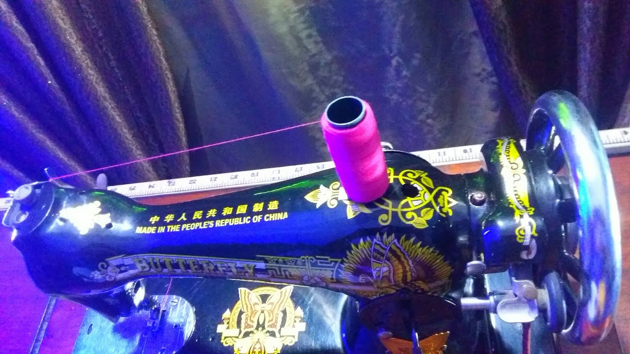 How i thread a butterfly sewing machine