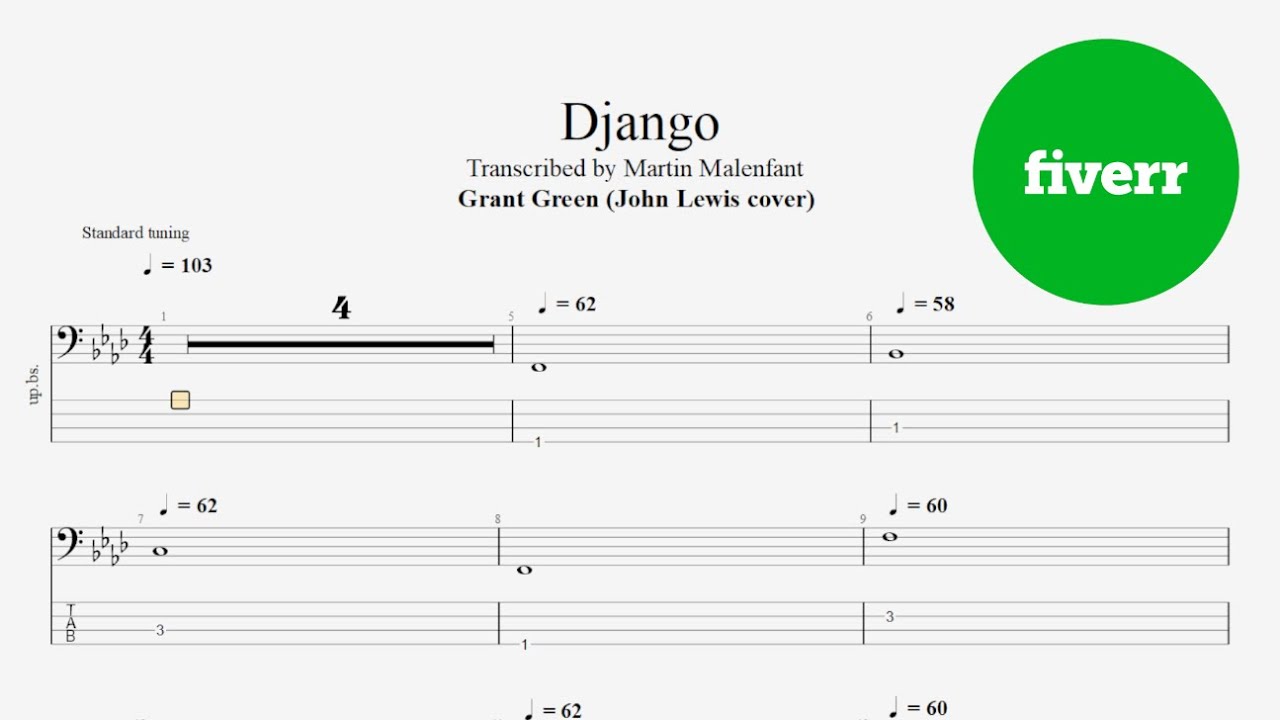 Grant Green - Django (bass tab)