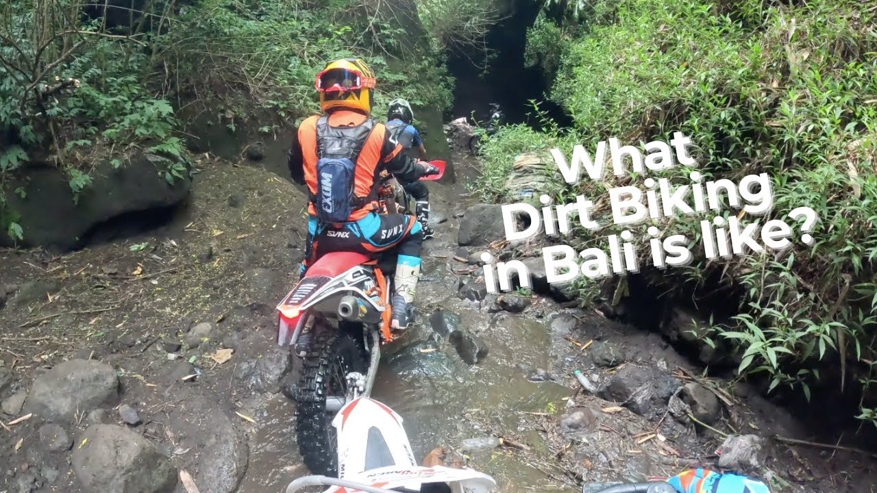 Dirt Biking Through Paradise: тропы джунглей kintamani!